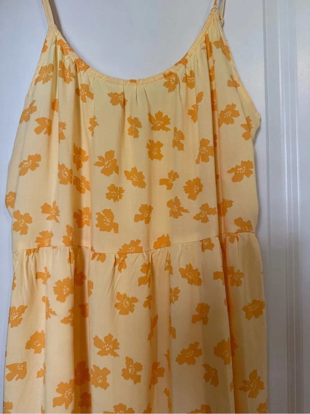 Hurley Yellow Floral Spaghetti-Strap Maxi Dress - Picture 2 of 5